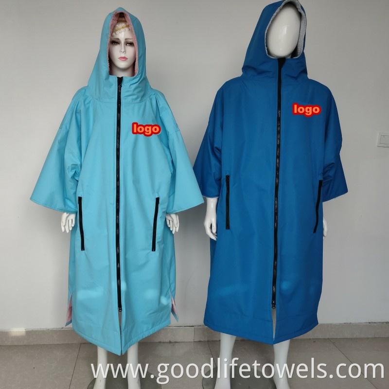 Waterproof Coat Fleece Lining Dry Changing Robe